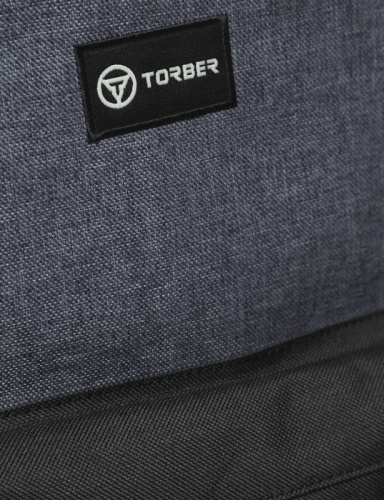 Рюкзак TORBER GRAFFI, серый с карманом черного цвета T8965-GRE-BLK