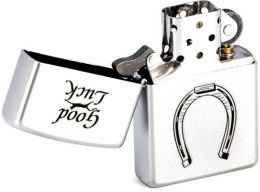 Зажигалка Horse Shoe с покр. Satin Chrome серебристая Zippo 205 Horse Shoe GS