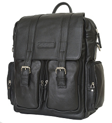 Кожаный рюкзак-сумка, черная Carlo Gattini 3003-01