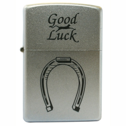 Зажигалка Horse Shoe с покр. Satin Chrome серебристая Zippo 205 Horse Shoe GS