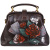 Женская сумка коричневая с росписью Alexander TS Фрейм «Сад в зазеркалье»