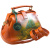 Женская сумка оранжевая с росписью Alexander TS Фрейм «Замок изумрудного города»