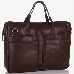 Мужская сумка для документов коричневая Hidesign SLIDER-01 BROWN