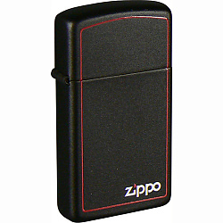 Зажигалка Slim с покр. Black Matte чёрная Zippo 1618ZB GS