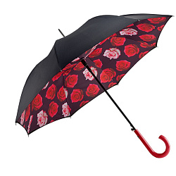 Зонт женский трость Fulton L754-4427 FloatingRoses (Красные розы)