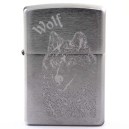 Зажигалка Wolf с покр. Brushed Chrome серебристая Zippo 200 Wolf GS