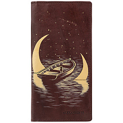 Портмоне № 1 «Лунный сон» коричневое с росписью Alexander TS