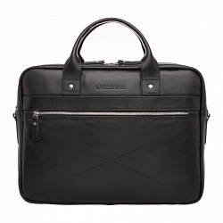 Кожаная деловая сумка для ноутбука Bartley Black Lakestone 923201/BL