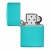 Зажигалка с покрытием Flat Turquoise, латунь/сталь, бирюзовая, глянцевая Zippo 49454 GS