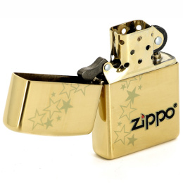 Зажигалка Classic с покр. High Polish Brass золотистая Zippo 254B Zippo stars GS