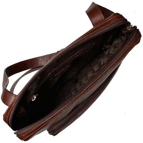 Мужская сумка для документов коричневая Hidesign SLIDER-03 BROWN