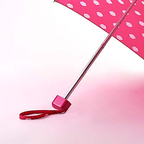 Женский зонт Lulu Guinness Tiny-2 розовый Fulton L717-2781 LipsPrint