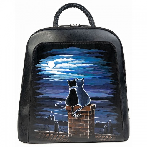 Рюкзак черный Alexander TS R0023 Мартовские коты