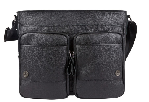 Кожаная мужская сумка Madruzzo black Carlo Gattini 5068-01