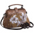 Женская сумка бежевая с росписью Alexander TS Фрейм «Лилии на бежевом»