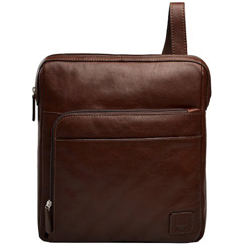 Мужская сумка для документов коричневая Hidesign SLIDER-03 BROWN