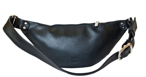 Кожаная поясная сумка Belfiore black Carlo Gattini 7003-01
