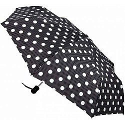Женский зонт чёрный Fulton J346-3049 PolkaDotSpot