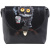 Женская сумка-клатч чёрная с росписью Alexander TS Кубби «Утренняя сова»