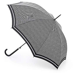 Женский зонт трость Riva серый Fulton L065-2244 PowStripe