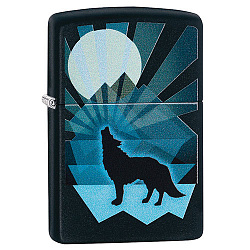 Зажигалка Wolf and Moon Design с покрытием Black Matte Zippo 29864 GS