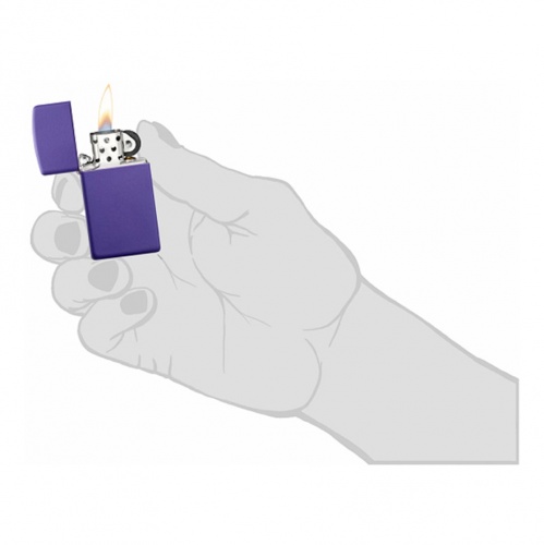 Зажигалка с покрытием Purple Matte, латунь/сталь, фиолетовая, матовая Zippo 1637 GS