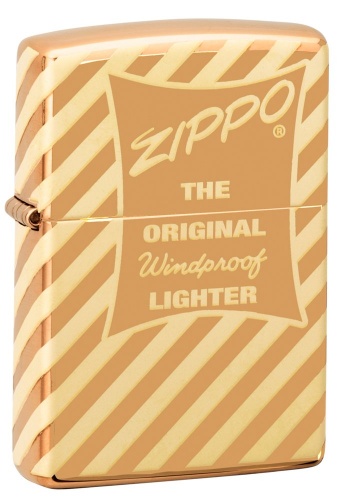 Зажигалка Vintage Box Top с покр. High Polish Brass, золотистая Zippo 49075