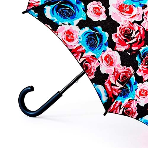 Женский зонт трость комбинированный Fulton L056-3040 PopRose