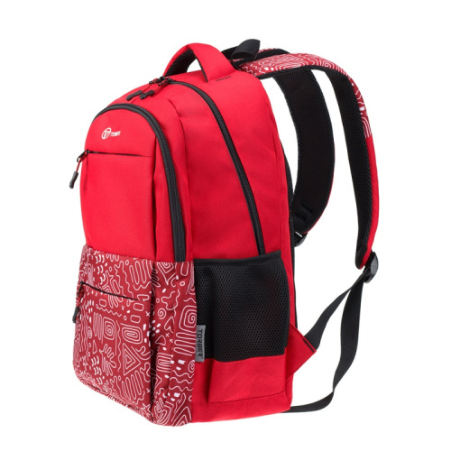 Рюкзак TORBER CLASS X, красный с орнаментом T2602-22-RED-M