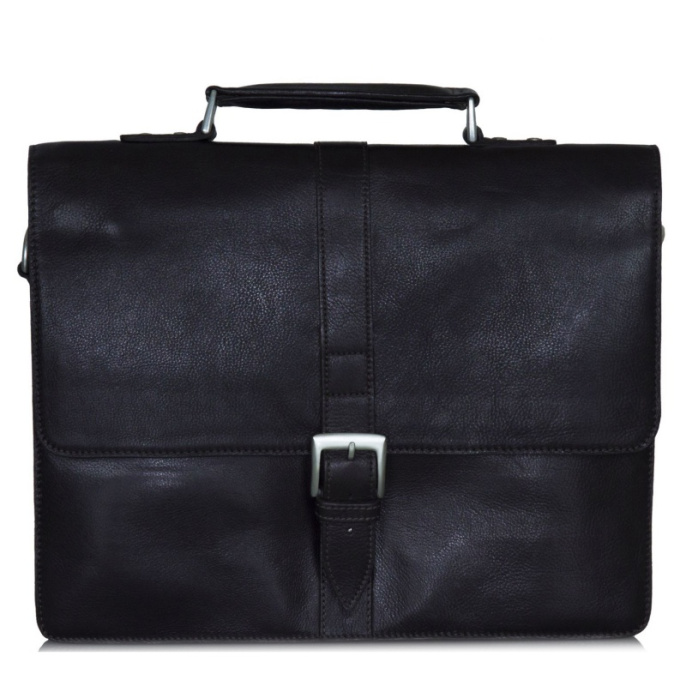 Кожаный мужской портфель Hidesign HUDSON BLACK