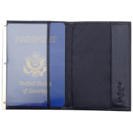 Обложка д/автодокументов чёрная Др.Коффер S10013