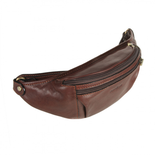Напоясная сумка коричневая Gianni Conti 915055 dark brown