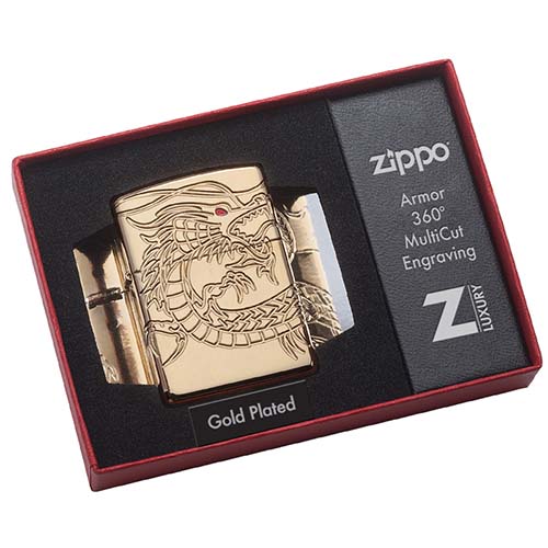 Зажигалка с покр. High Polish Gold Plate золотистая Zippo 29265 GS
