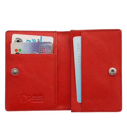 Визитница красная. Кожа СКАТА Др.Коффер S14025