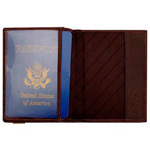 Обложка для паспорта коричневая Др.Коффер S10006