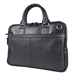 Кожаная мужская сумка Santona black Carlo Gattini 5073-01
