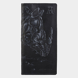 Портмоне № 1 «Носорог Дюрера» чёрное с росписью Alexander TS