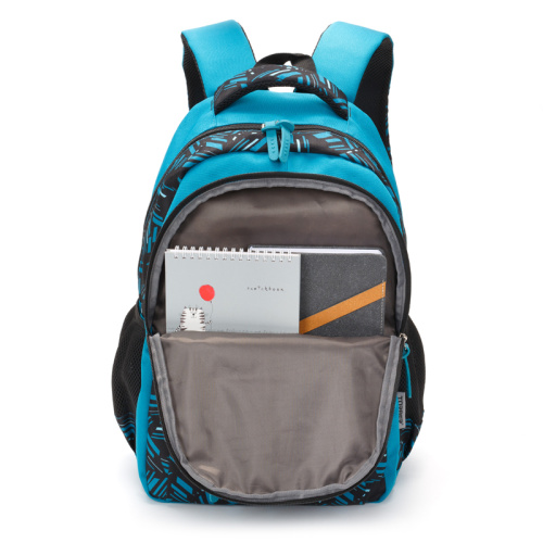 Рюкзак TORBER CLASS X, голубой с орнаментом T2602-BLU