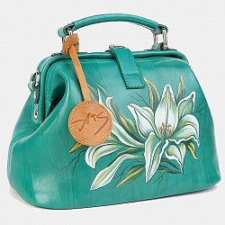 Женская сумка, зеленая Alexander TS W0013 Green Лилии
