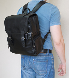 Кожаный рюкзак, черный Carlo Gattini 3007-05