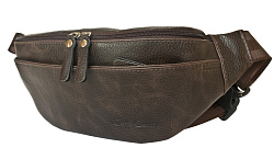 Кожаная поясная сумка, коричневая Carlo Gattini 7009-04
