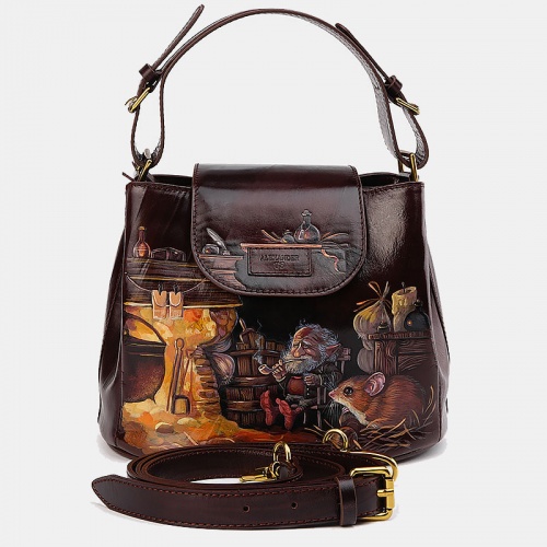 Женская сумка, коричневая Alexander TS W0017 Brown Вечер в сказке