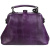 Женская сумка с росписью Alexander TS Фрейм «Сова» в фиолетовом