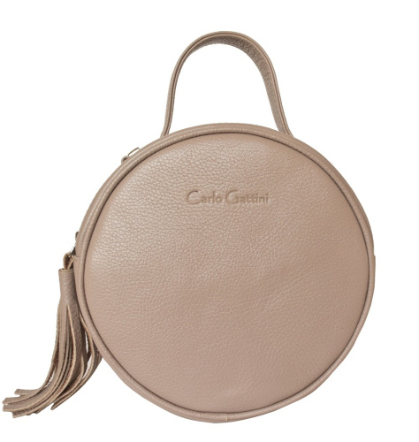 Кожаная женская сумка, бежевая Carlo Gattini 8019-13