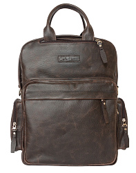 Кожаный рюкзак, темно-коричневый Carlo Gattini 3001-04