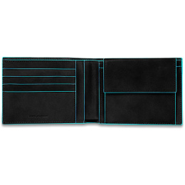 Мужской кошелёк чёрный Piquadro PU257B2R/N