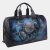 Дорожная сумка синяя с росписью Alexander TS «Чешир с часами»