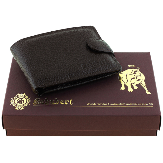 Портмоне горизонтальное тёмно-коричневое SCHUBERT g030-104/02