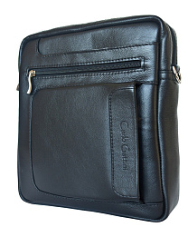 Кожаная мужская сумка, черная Carlo Gattini 5045-01