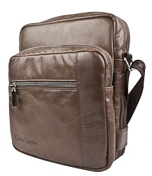Кожаная мужская сумка Luviera brown Carlo Gattini 5048-02